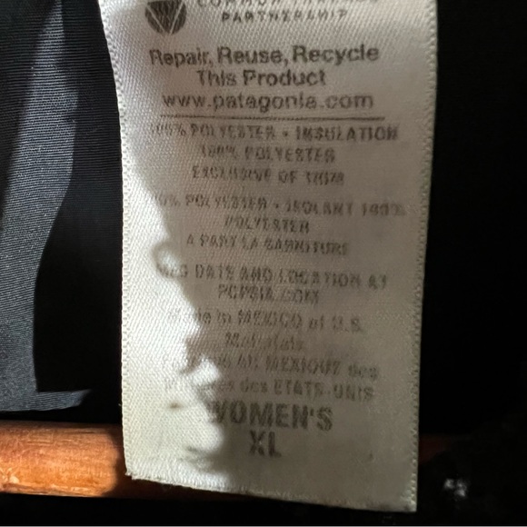 Patagonia Retro X Fleece Womens XL Dark Gray Full Zip Fuzzy Sherpa Outdoor Vest - Picture 8 of 10